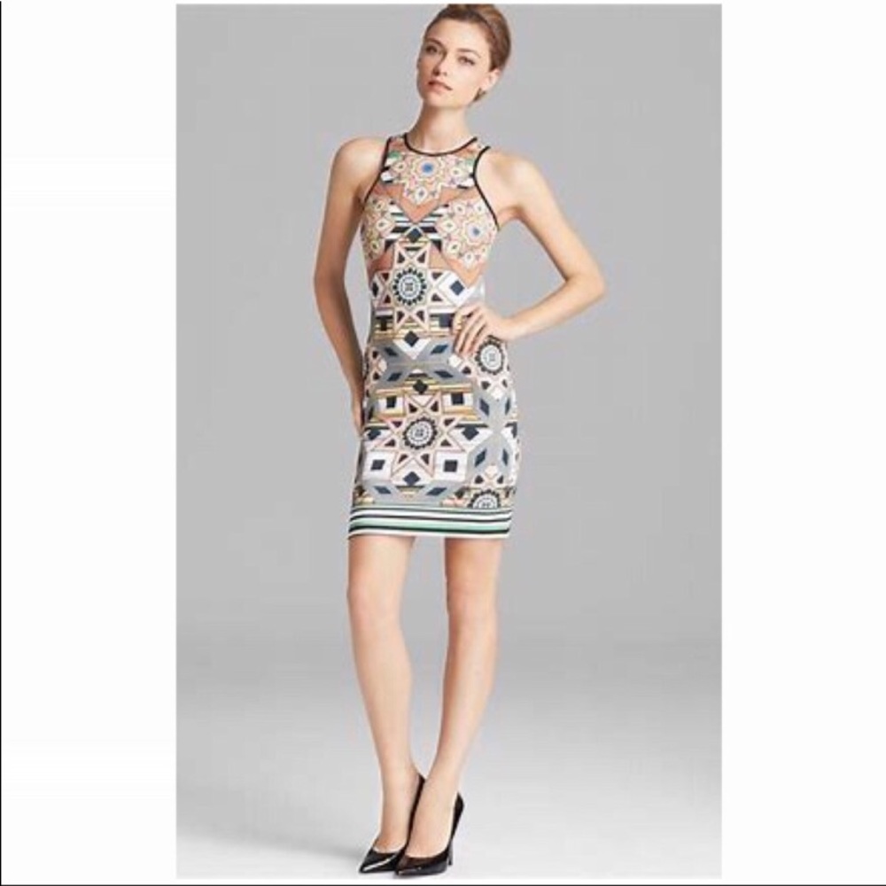 Clover Canyon Neoprene Bodycon Cocktail Dress